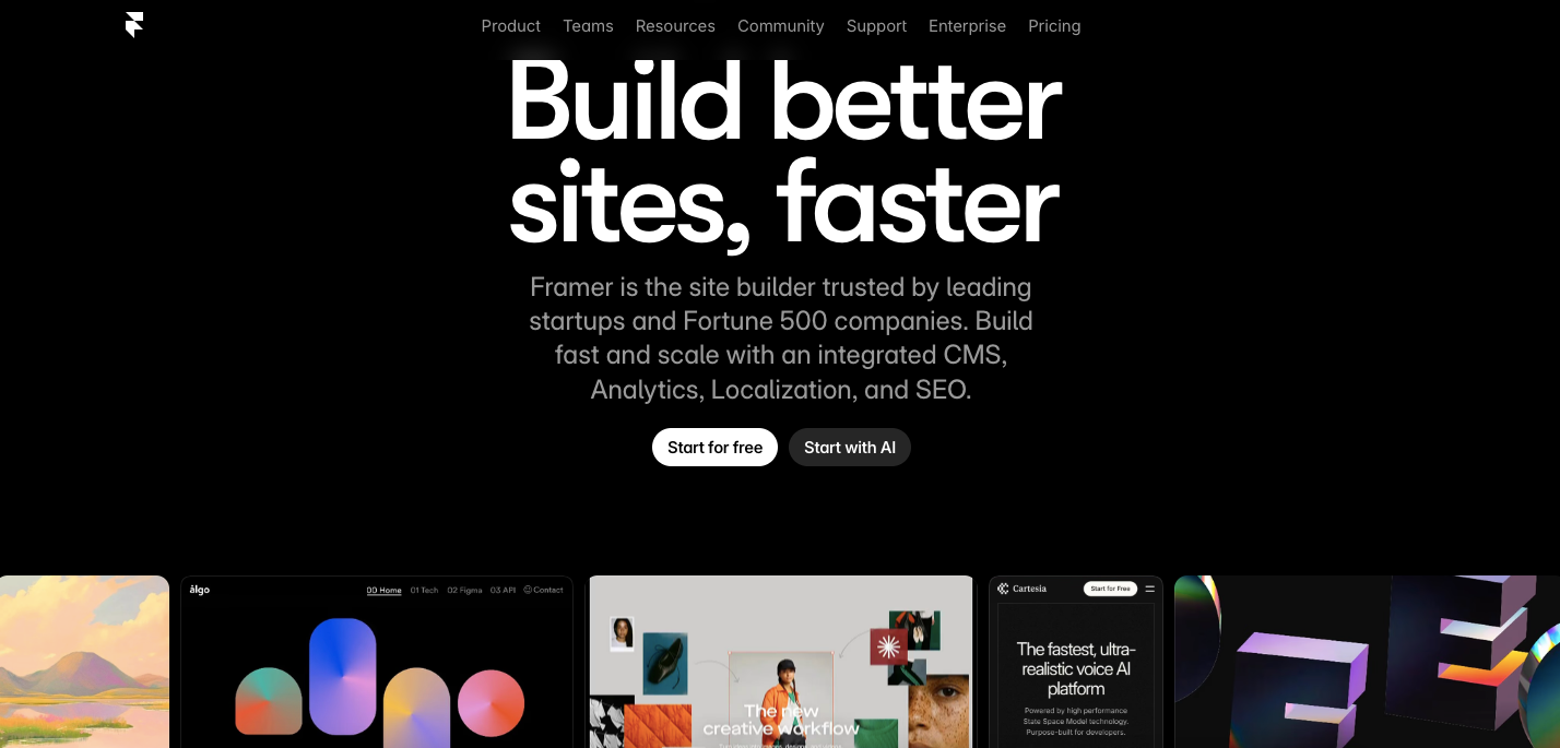 framer homepage